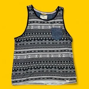 Free Planet Tribal Print Tank Top | Size M | 100% Cotton